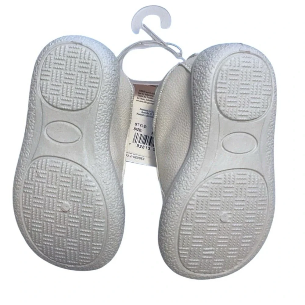 Gerber White Sneakers Size 3 (6-9 months) Blue Stars Kids Shoes‎ Hook & Loop